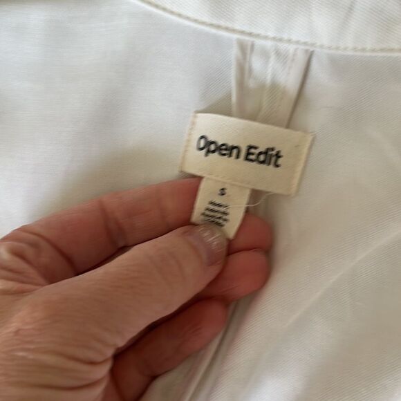 Open Edit Unstructured Blazer Ivory Size Small - Picture 6 of 9